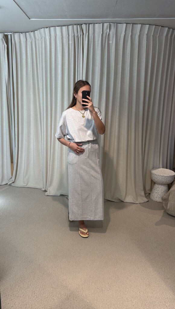 RE/BORN Gia Skirt - White Melange