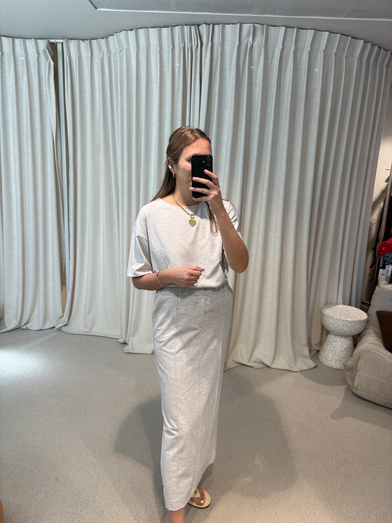 RE/BORN Gia Skirt - White Melange