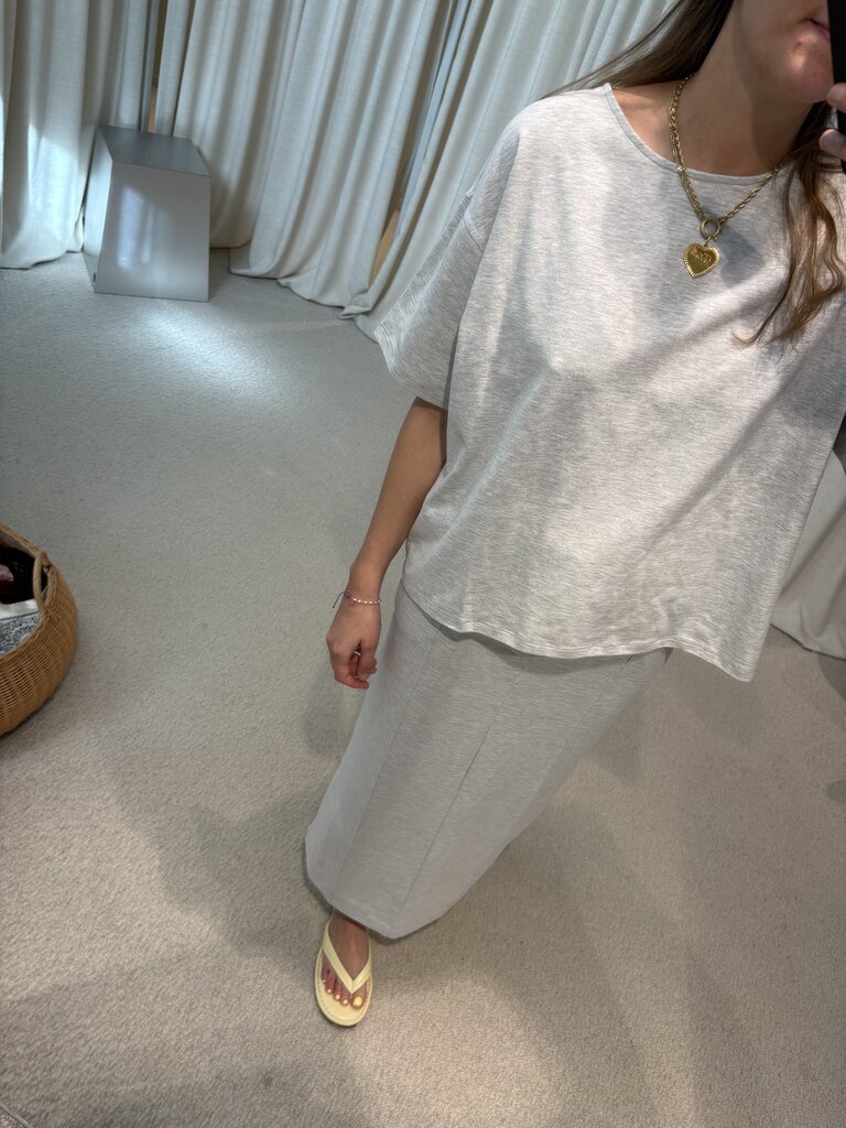 RE/BORN Gia Skirt - White Melange