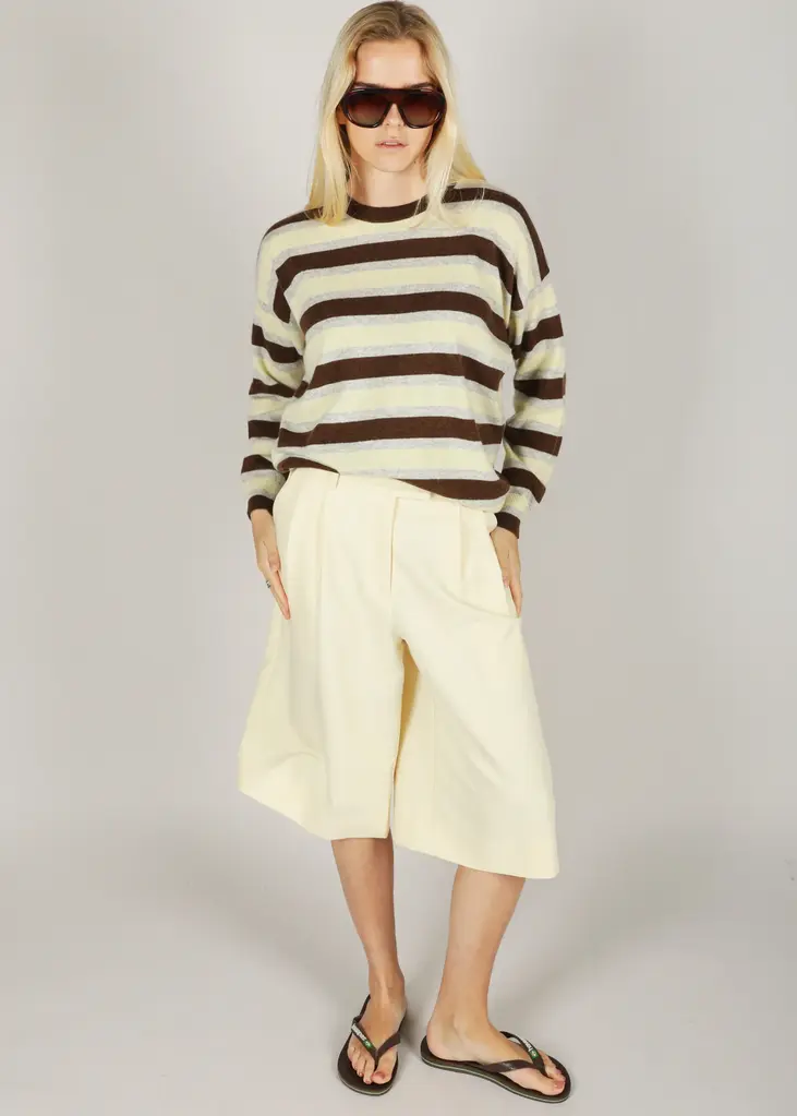 NOTED Abbu bermuda - Butter yellow