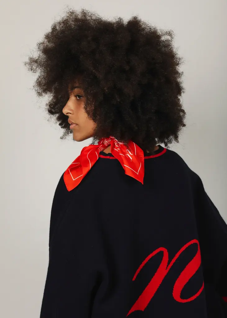 NOTED Benny cardigan - Navy/ red