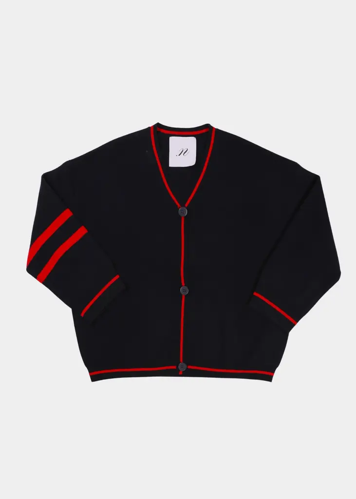 NOTED Benny cardigan - Navy/ red