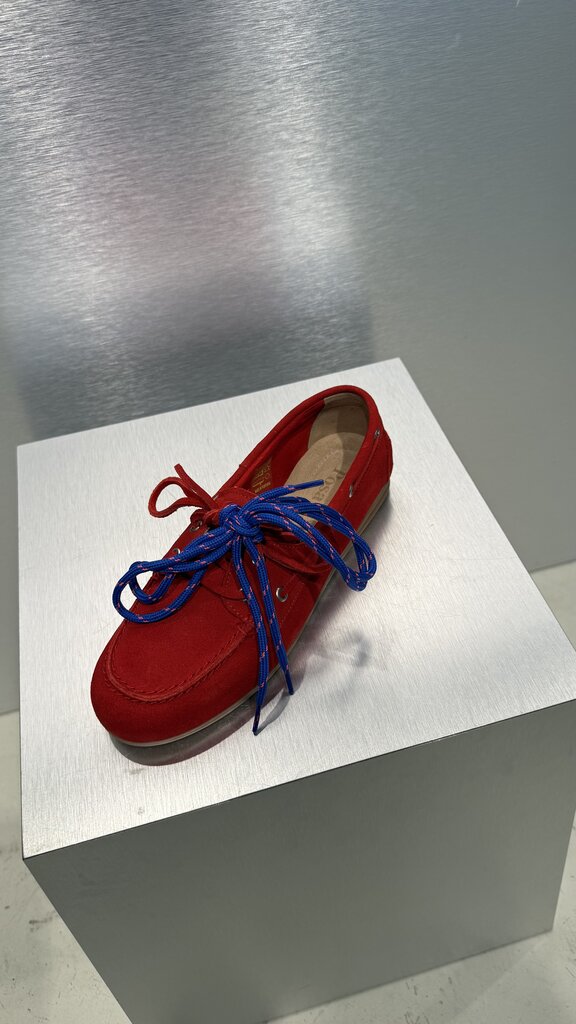 Posa Boat loafer suede - Red