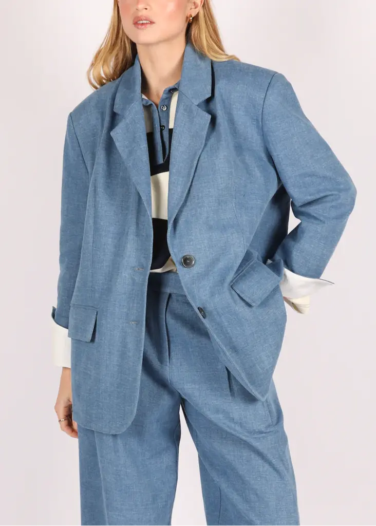 NOTED Ari blazer - Denim blue