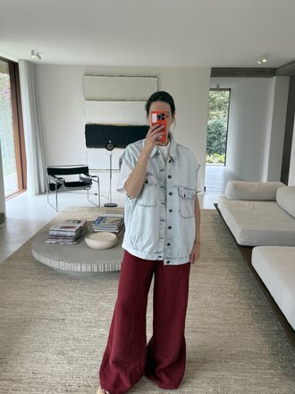 Lois Marlene Pants - Deep Claret