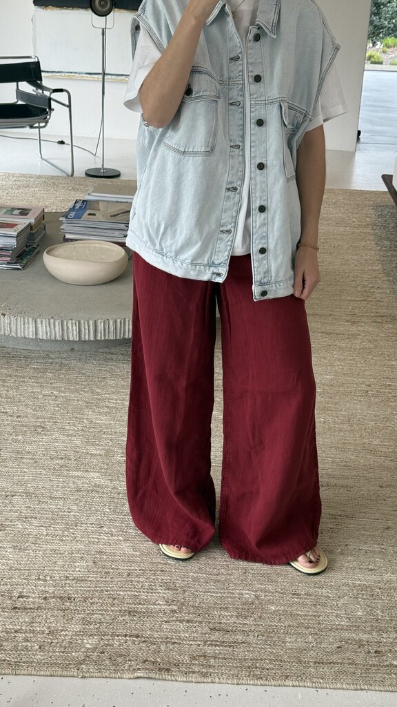 Lois Marlene Pants - Deep Claret