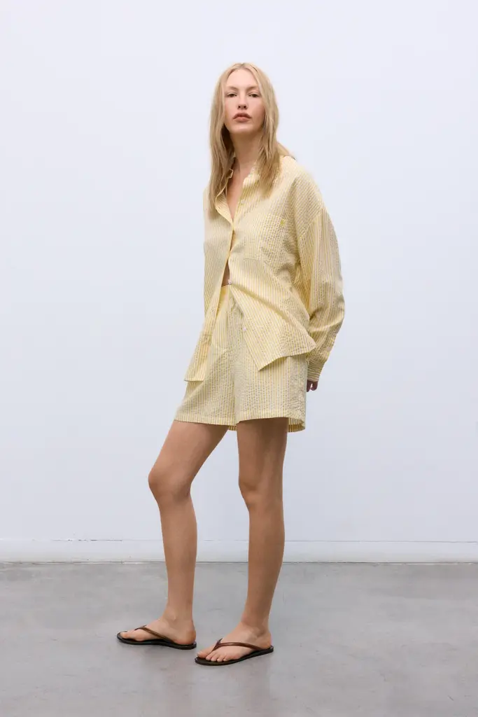 The New Society Aheli Shirt - Mimo/Yellow