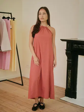 Love Sundaily Blair Dress Seersucker - Stripe Pink