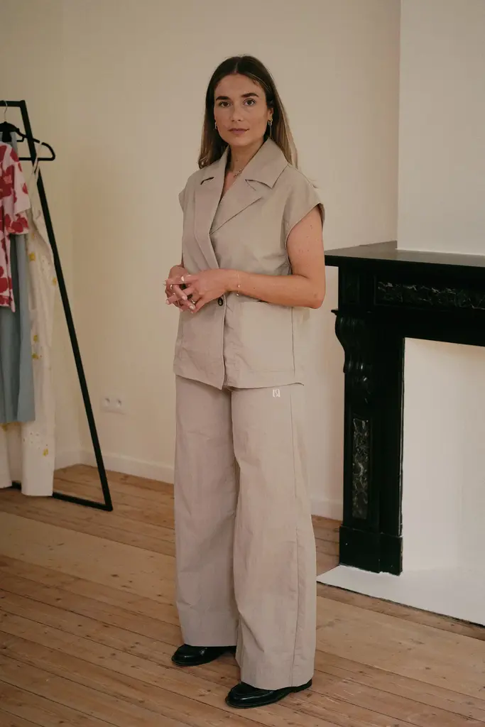 Love Sundaily Aime Pants - Nylon Beige