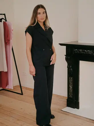 Love Sundaily Aime Pants - Nylon Navy