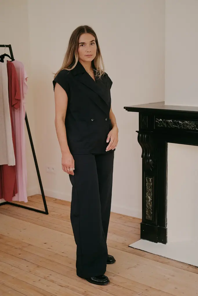 Love Sundaily Aime Pants - Nylon Navy