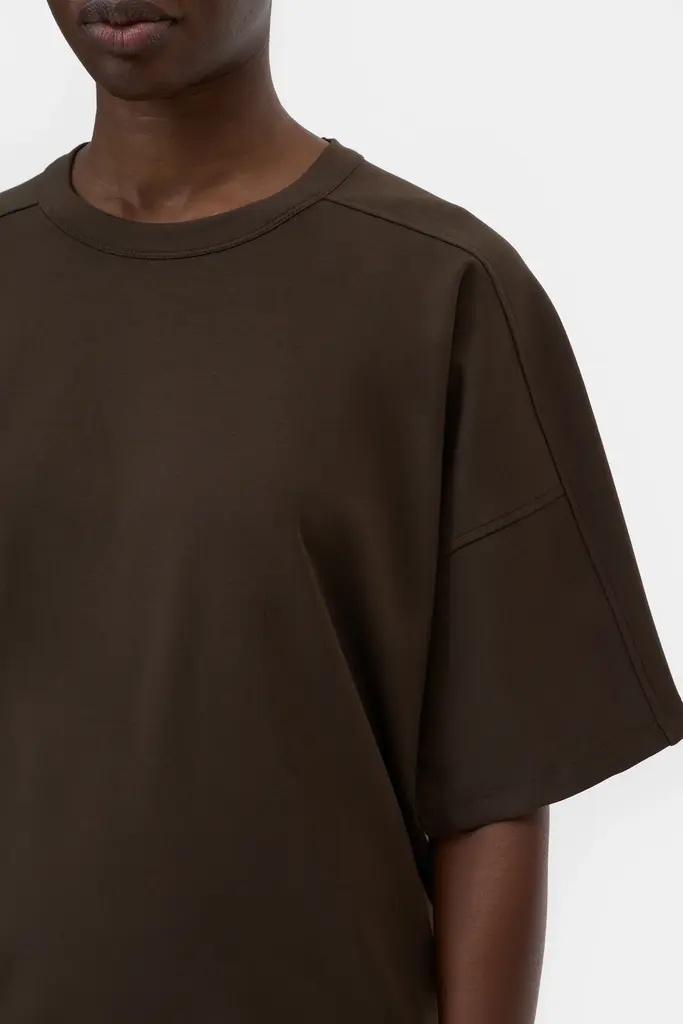 Closed Deep Yoke Dress - Brown