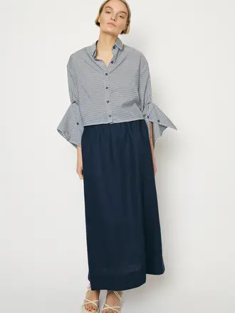 RE/BORN Adriana Shirt - Dark Blue