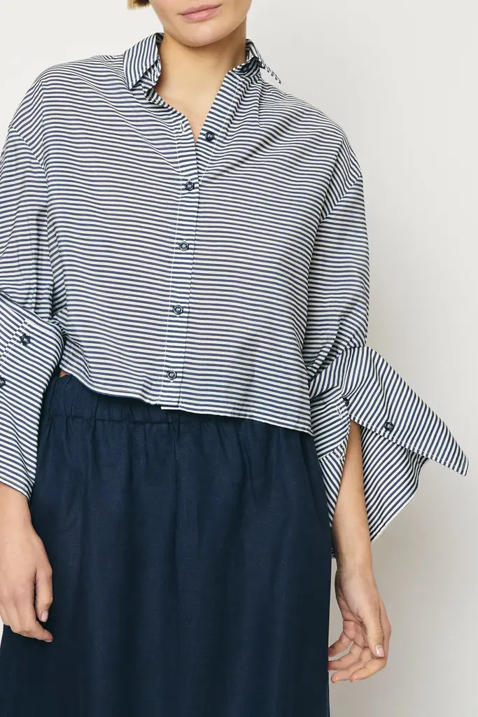 RE/BORN Adriana Shirt - Dark Blue