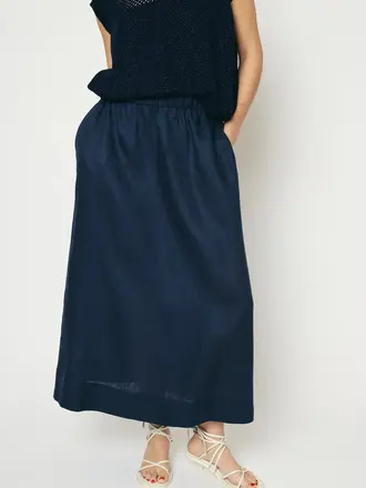RE/BORN Adele Skirt - Dark Blue