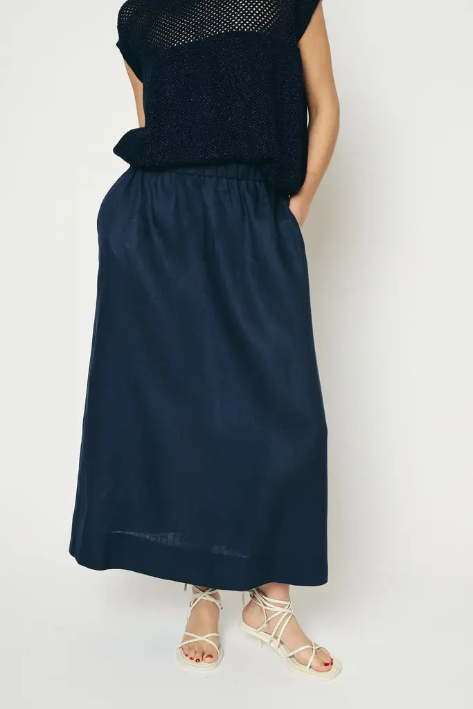 RE/BORN Adele Skirt - Dark Blue