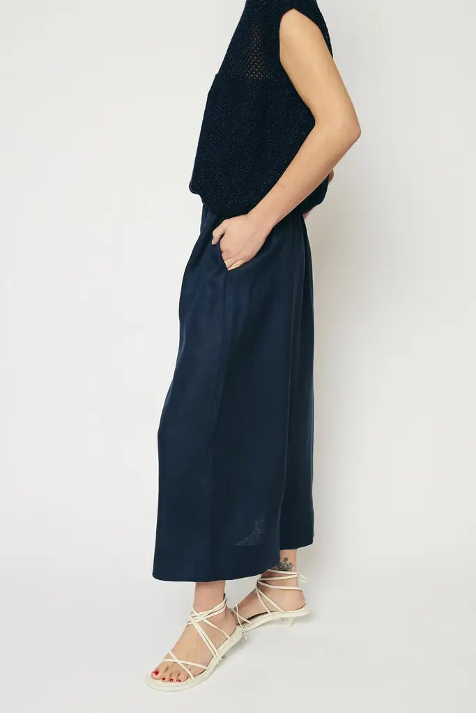 RE/BORN Adele Skirt - Dark Blue