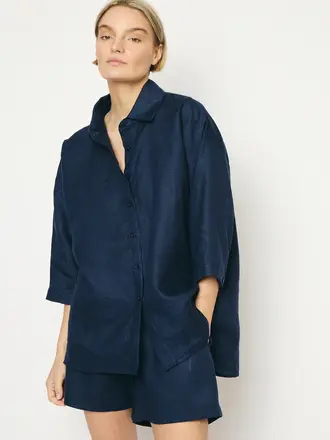 RE/BORN Maïté Shirt - Dark Blue