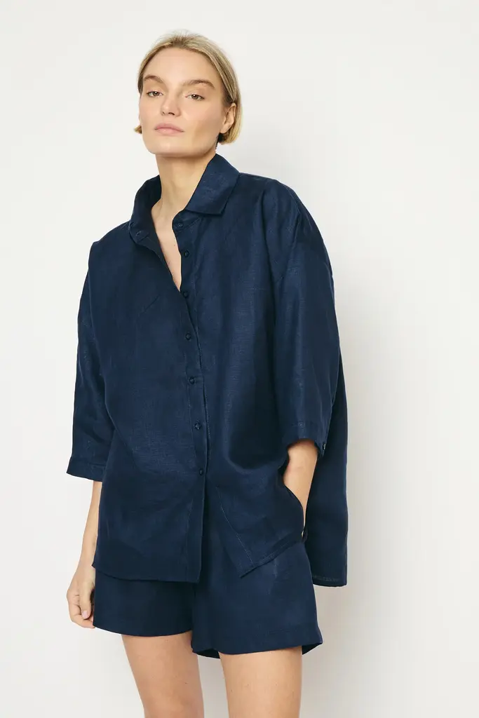 RE/BORN Maïté Shirt - Dark Blue