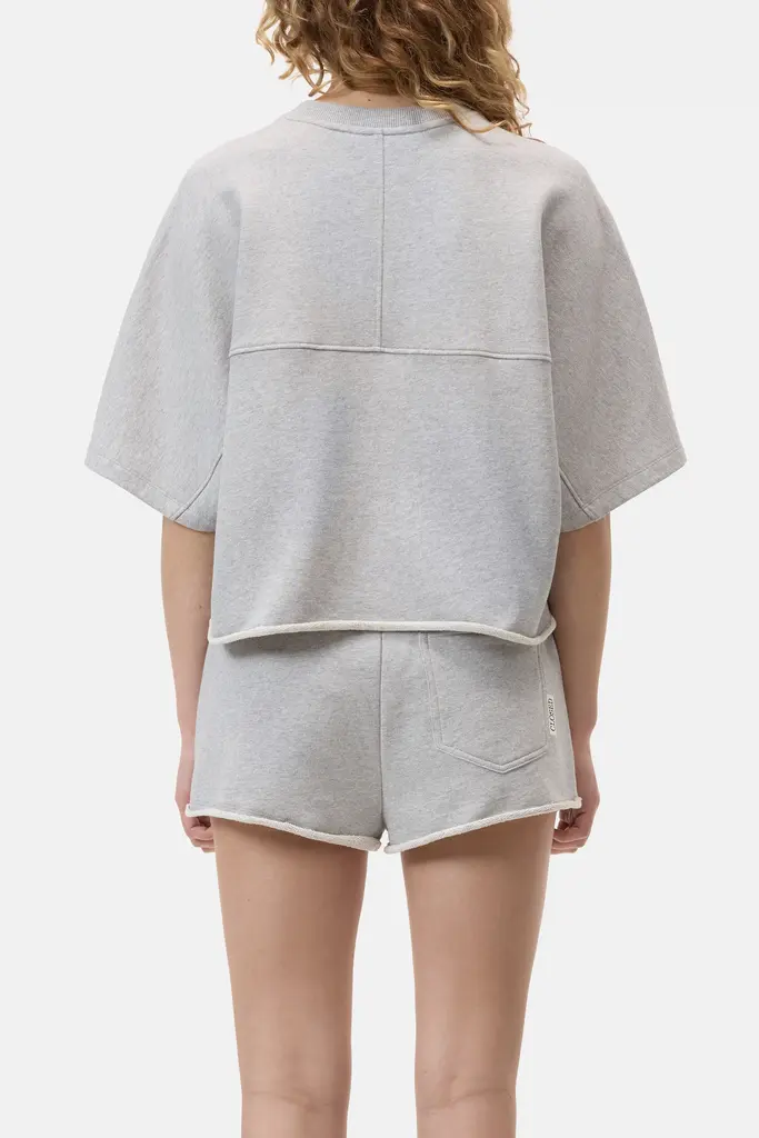 Closed Deep Yoke T-shirt - Light Grey Melange