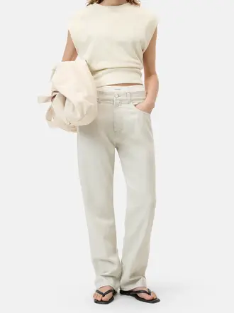 Closed Waisted Crewneck - Witherit Beige