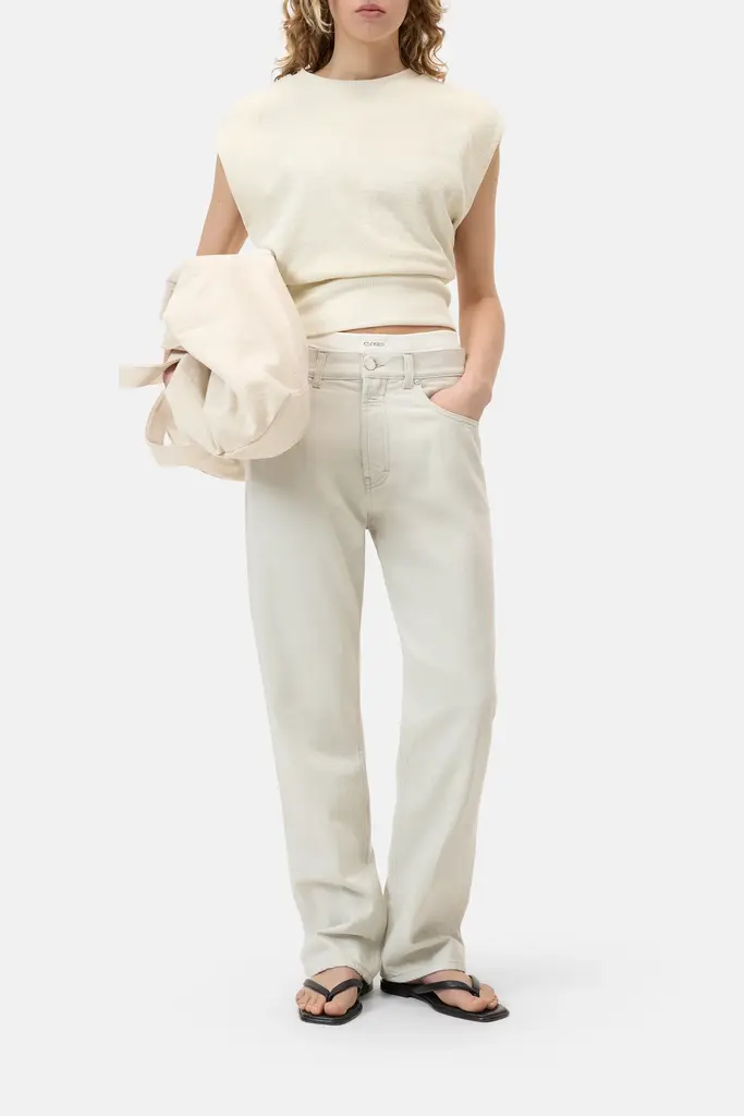 Closed Waisted Crewneck - Witherit Beige