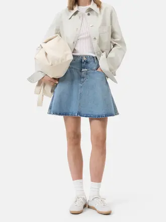 Closed Volant Mini Skirt - MBL