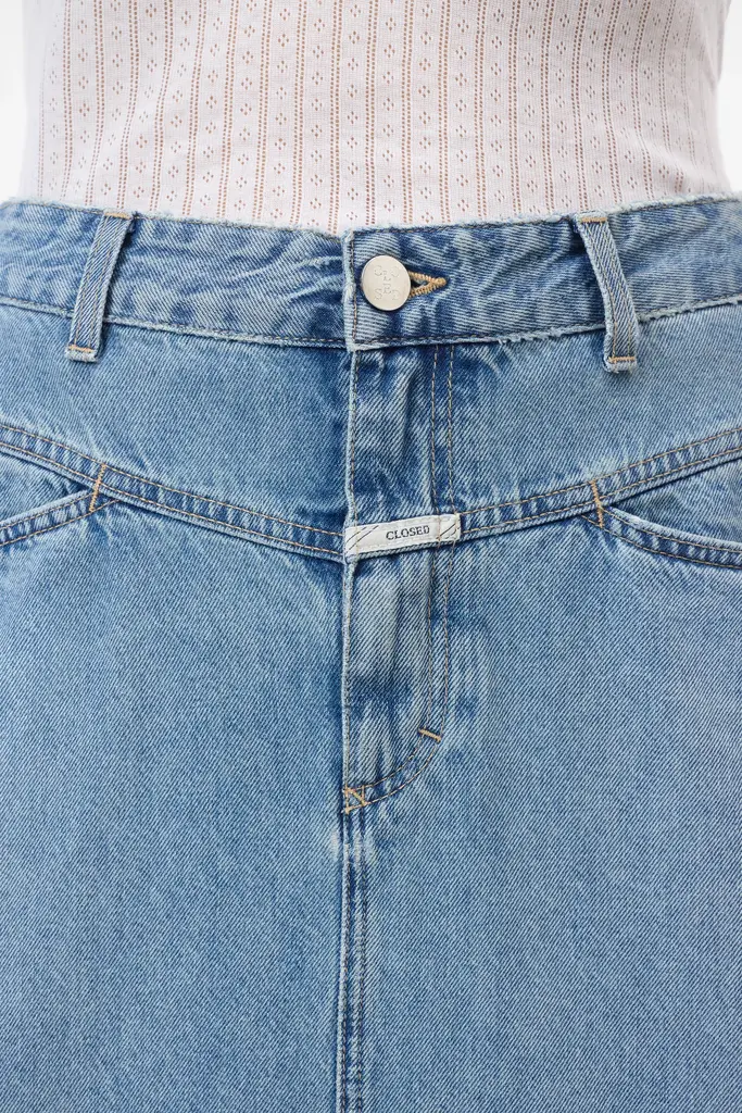 Closed Volant Mini Skirt - MBL