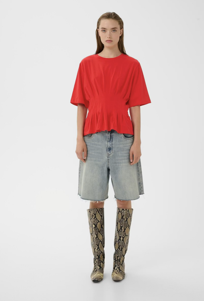 Gestuz Inez tee - Tomato red