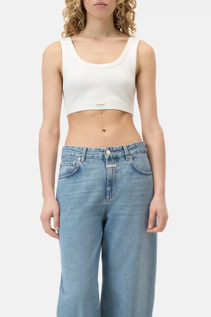 Closed Bralette Top - White