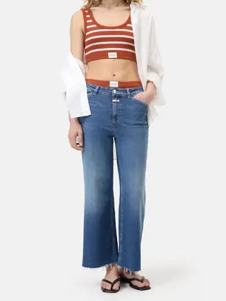 Closed Bralette Top - Striped