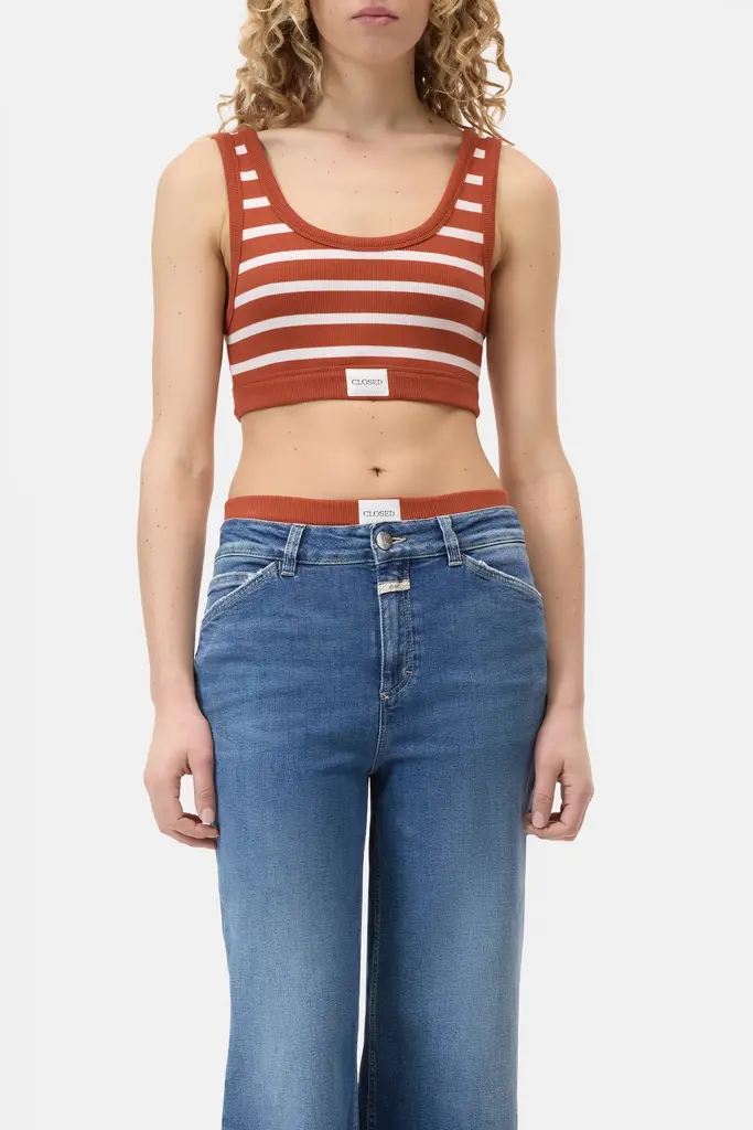 Closed Bralette Top - Striped