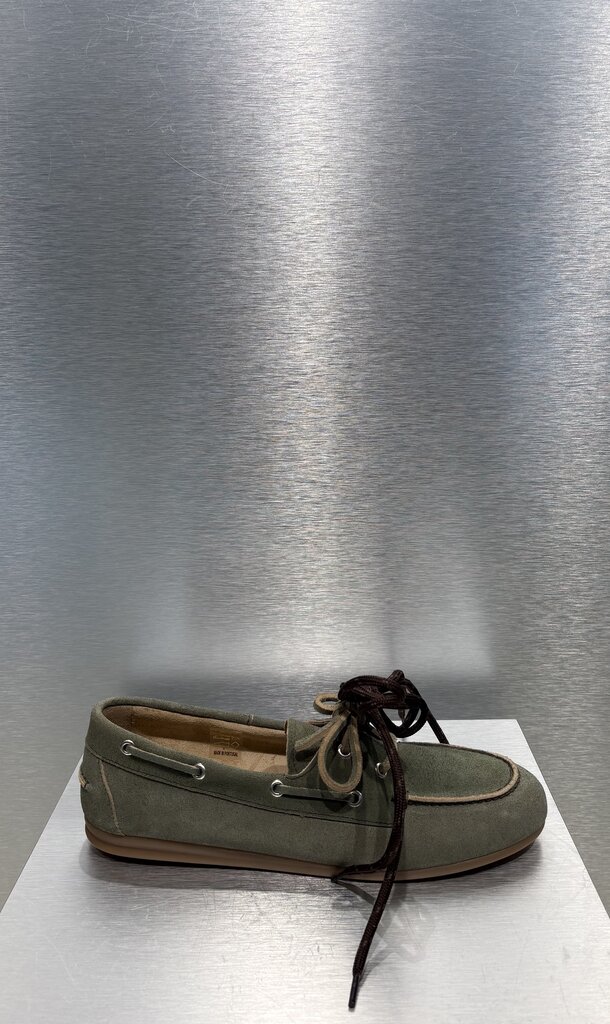 Posa Boat Loafer Brushed Suede - Amazon Green