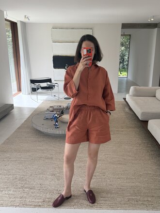 RE/BORN Dea Shorts - Tangine Orange