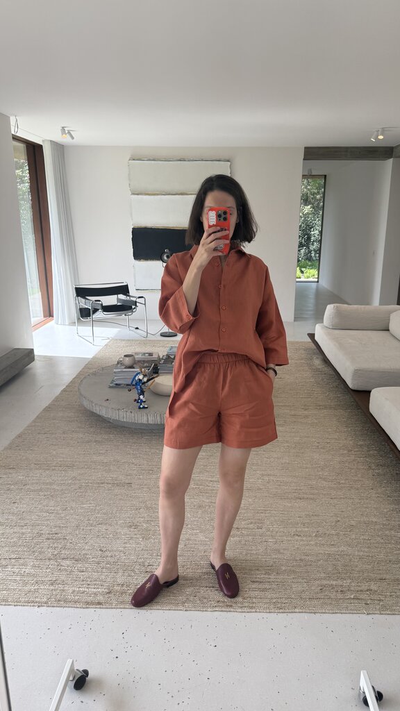 RE/BORN Dea Shorts - Tangine Orange