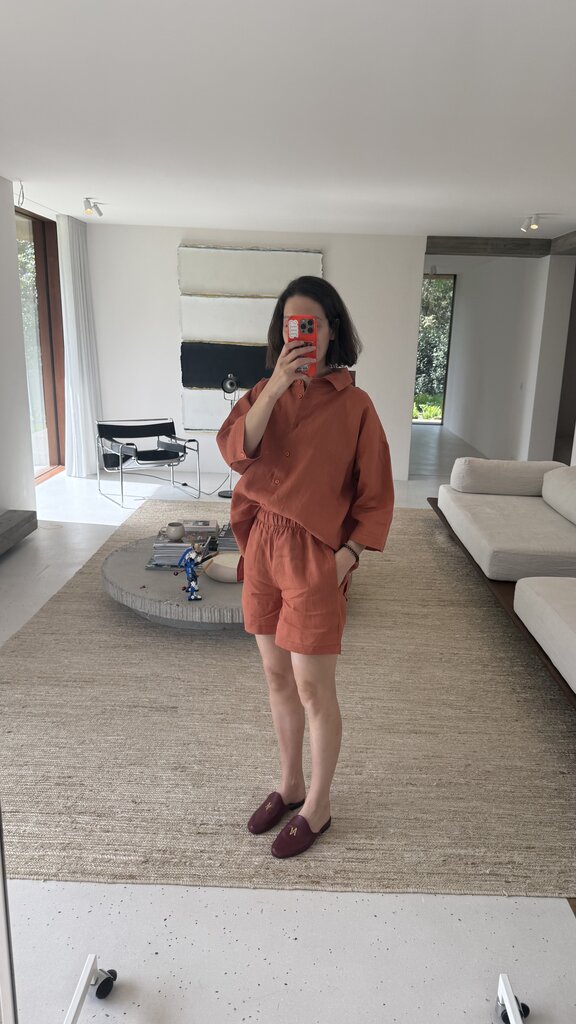 RE/BORN Dea Shorts - Tangine Orange