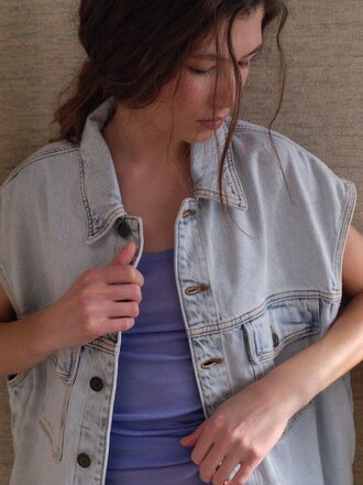 American Vintage Joybird Vest - Winter Bleached