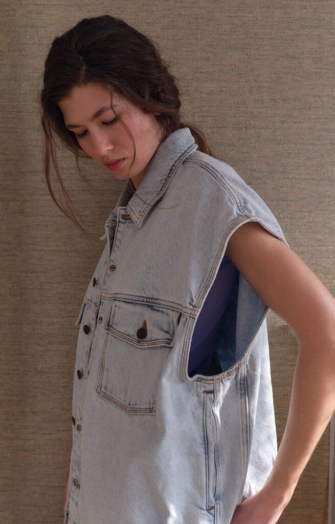 American Vintage Joybird Vest - Winter Bleached