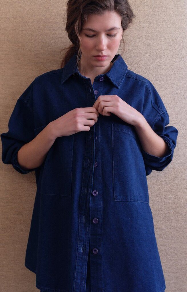 American Vintage Comow Shirt - Bleu Brut