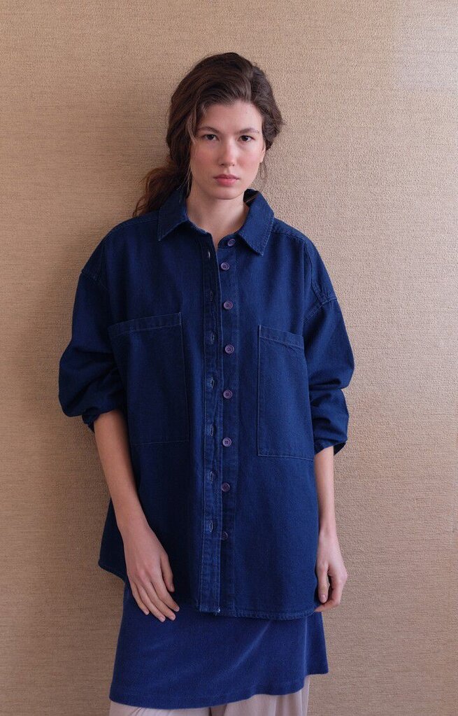 American Vintage Comow Shirt - Bleu Brut