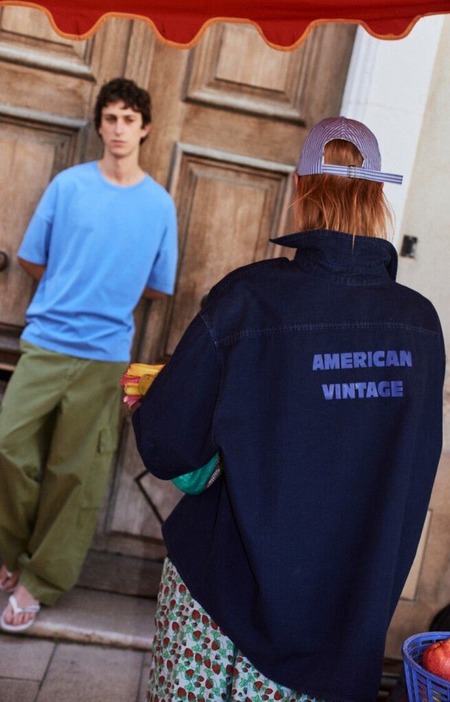 American Vintage Comow Shirt - Bleu Brut
