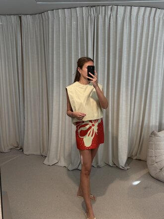 AVDW Flora Travel Mini Skirt - Red