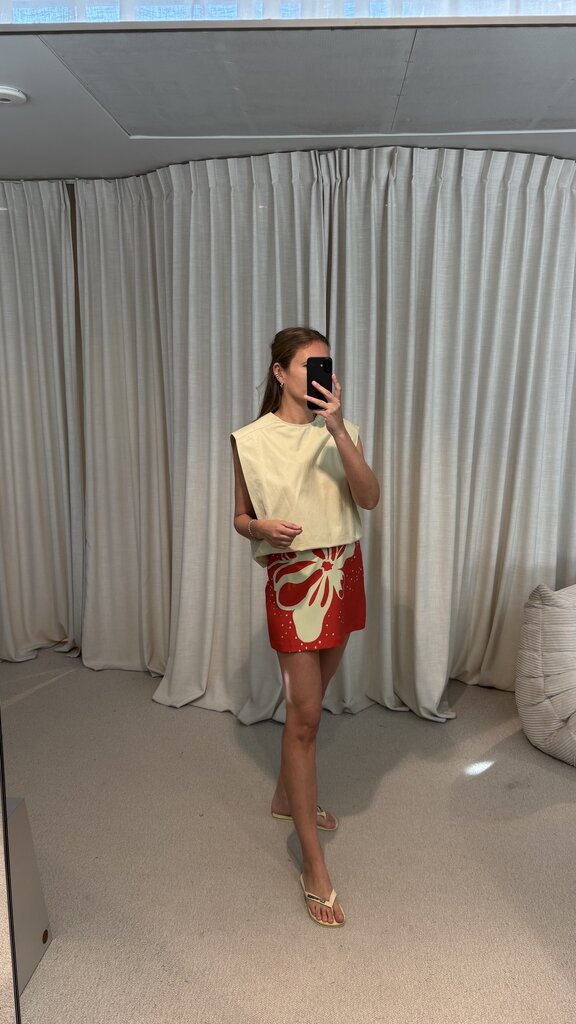 AVDW Flora Travel Mini Skirt - Red