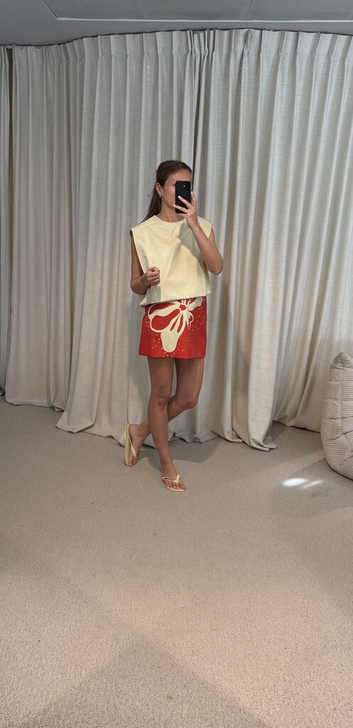 AVDW Flora Travel Mini Skirt - Red