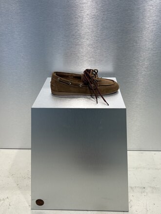 Posa Boat Loafer Brushed Suede - Light Chocolate