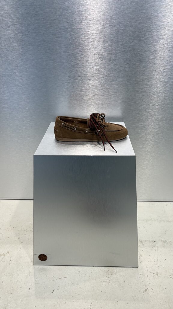 Posa Boat Loafer Brushed Suede - Light Chocolate