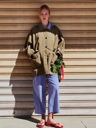 American Vintage Ekirow Pants - Vichy Blue