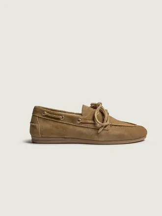Posa Boat Loafer Suede - Tan