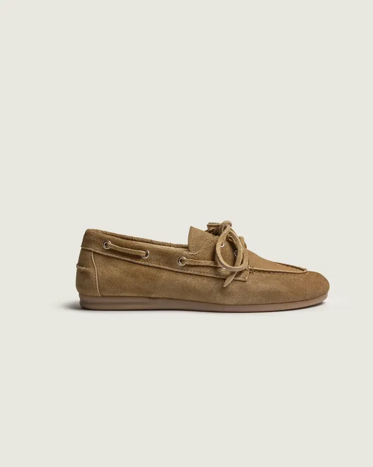 Posa Boat Loafer Suede - Tan