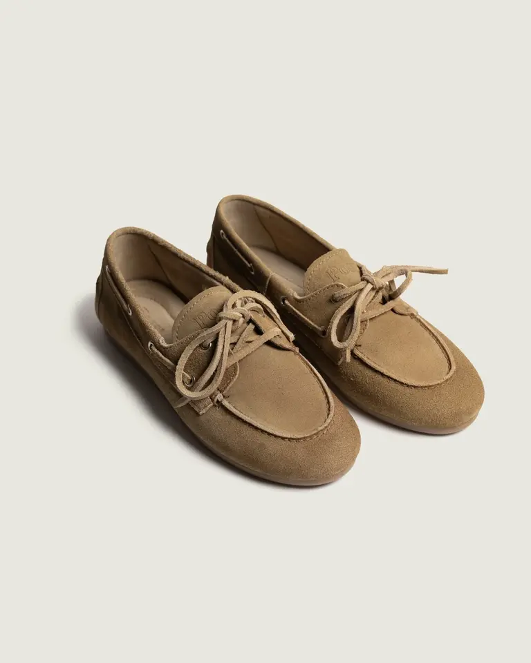 Posa Boat Loafer Suede - Tan
